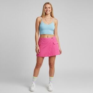 New Future Collective Cargo‎ Skirt Skort Size 22 Hot Pink Utility Mini Barbie